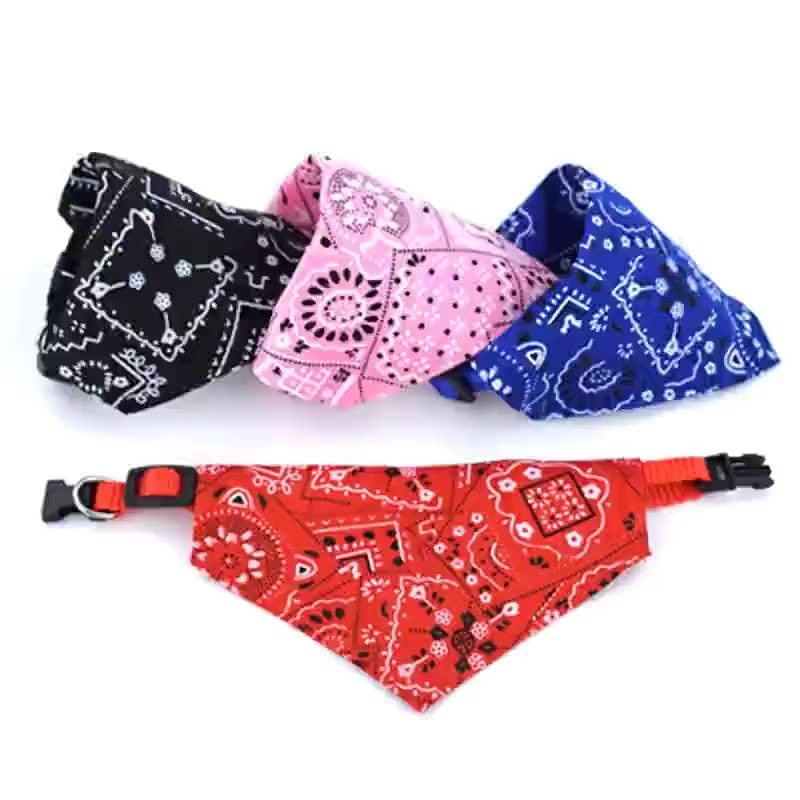Paw Printed Bandana Collar