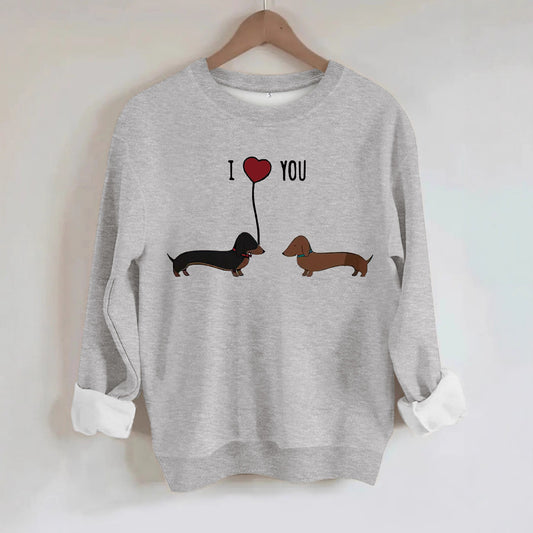 Cozy Two-Dog Print Sweathshirt