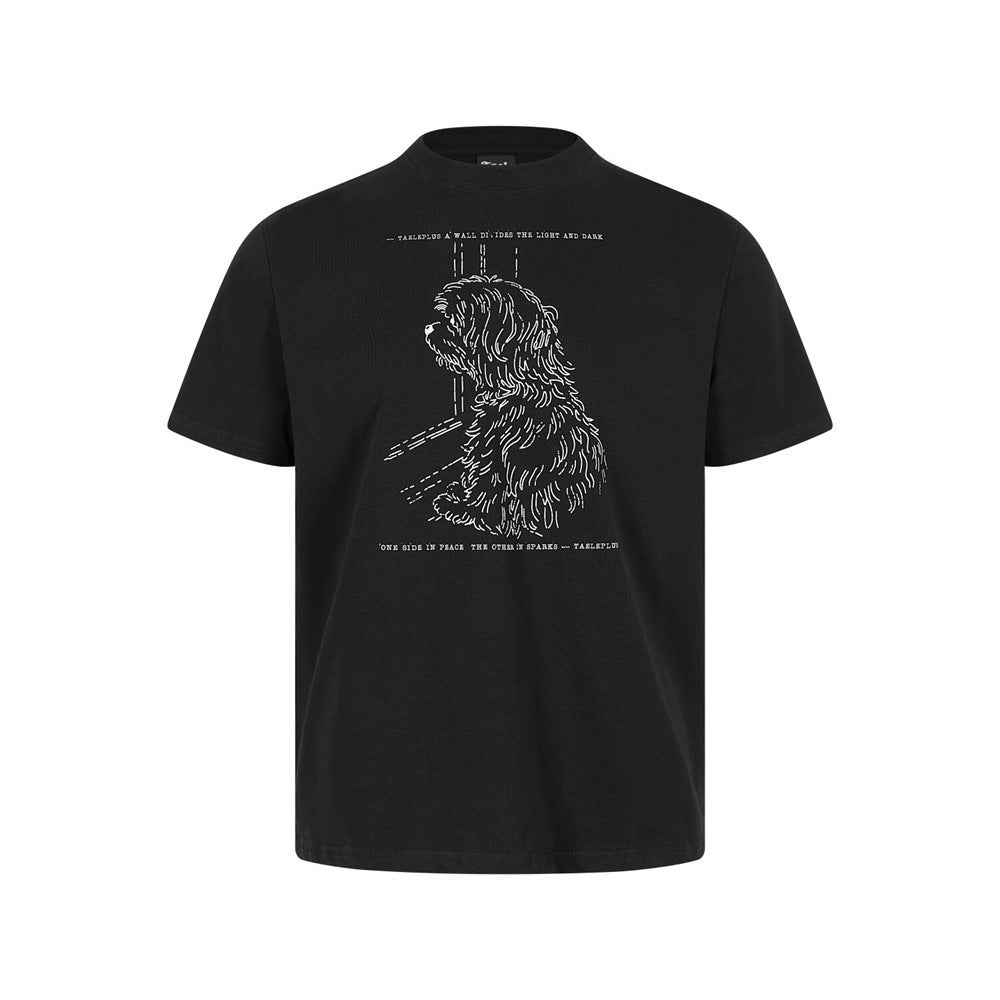 Hand-Drawn Illustration Paw Print Casual Tee
