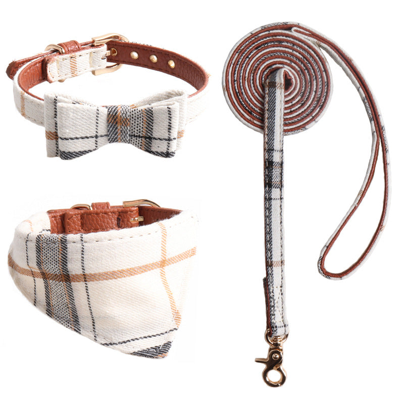Chic Bow Bandana & Leash Set