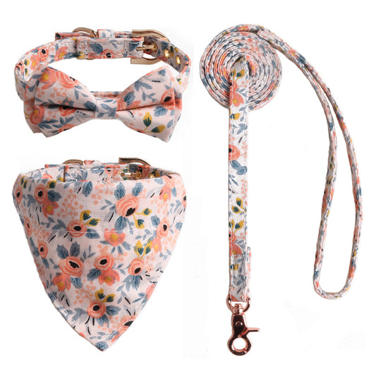 Chic Bow Bandana & Leash Set
