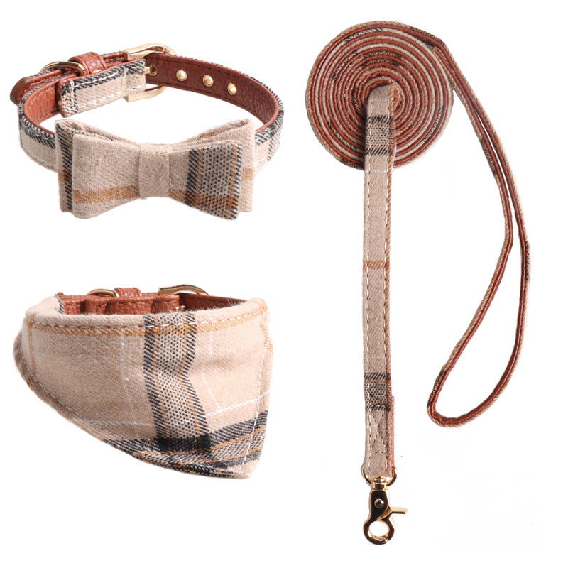 Chic Bow Bandana & Leash Set