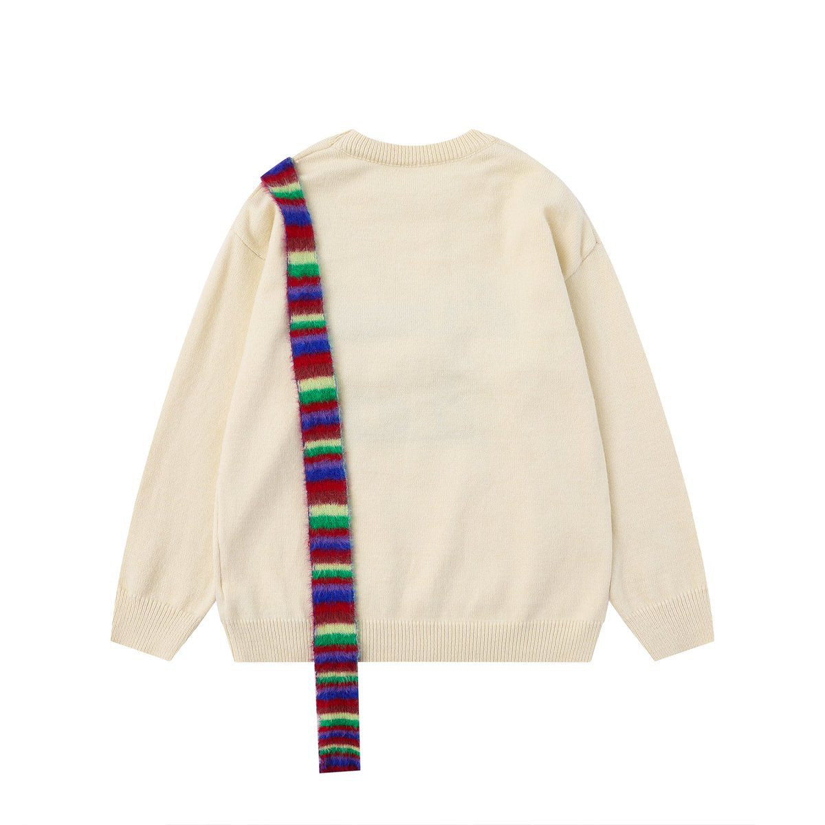 Cozy Rainbow Scarf Paw Sweater