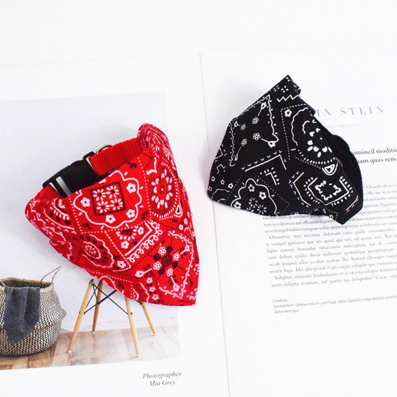 Paw Printed Bandana Collar