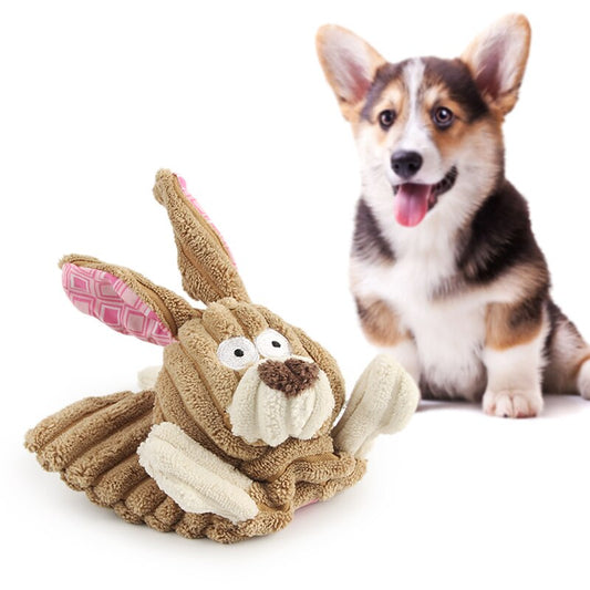 Squeaky Corduroy Puppy Toy