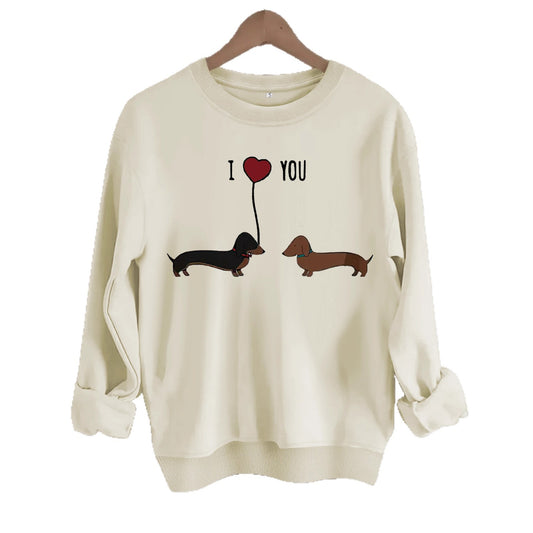 Cozy Two-Dog Print Sweathshirt