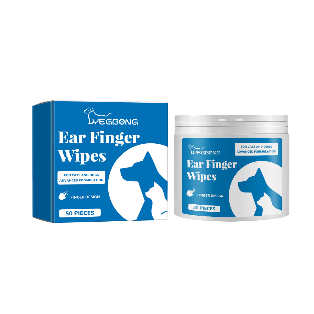 Pet Finger Wipes, Ear Care Finger Cover Ear Wax Ear Mite Cleaning Care