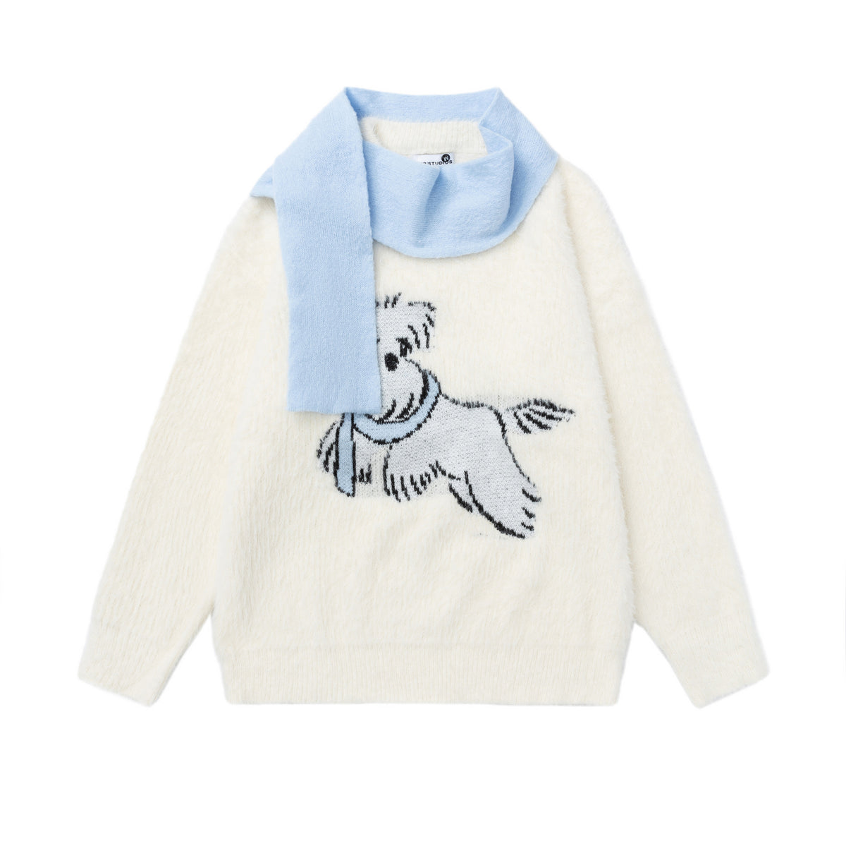 Cartoon Dog Scarf Sweater