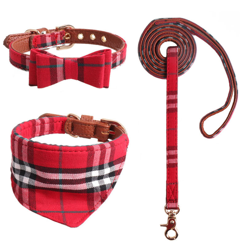 Chic Bow Bandana & Leash Set