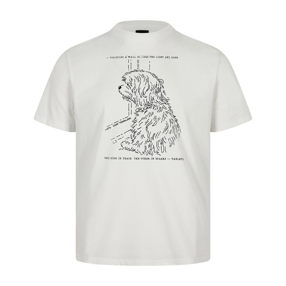 Hand-Drawn Illustration Paw Print Casual Tee
