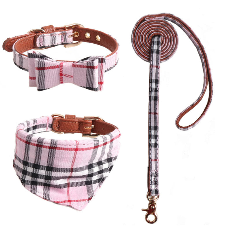 Chic Bow Bandana & Leash Set
