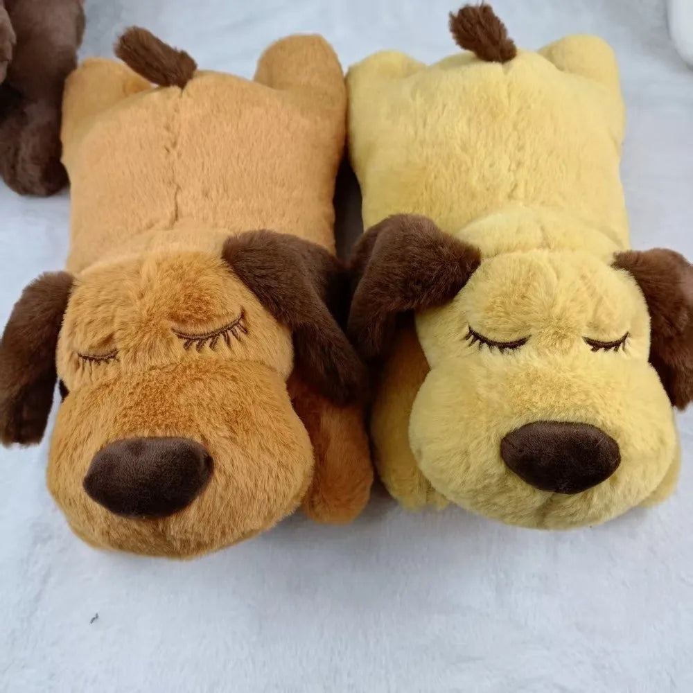 Soft Plush Pet Heartbeat Plush Doll Simulation Heartbeat Comfortable Dog Soothing Toys Interactive Sleep Aid